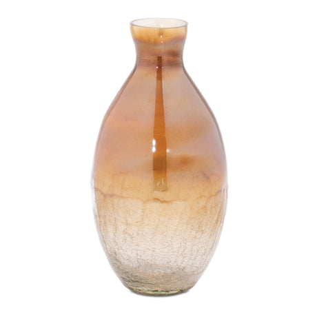 Crackled glass bud vase (set of 3)