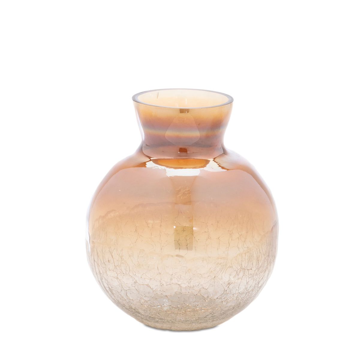 Crackled glass bud vase (set of 3)