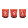 Glass snowflake votive holder (set of 3)