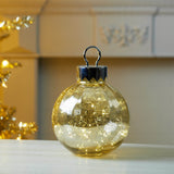 Led mercury glass ornament 13"h