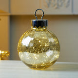 Led mercury glass ornament 13"h