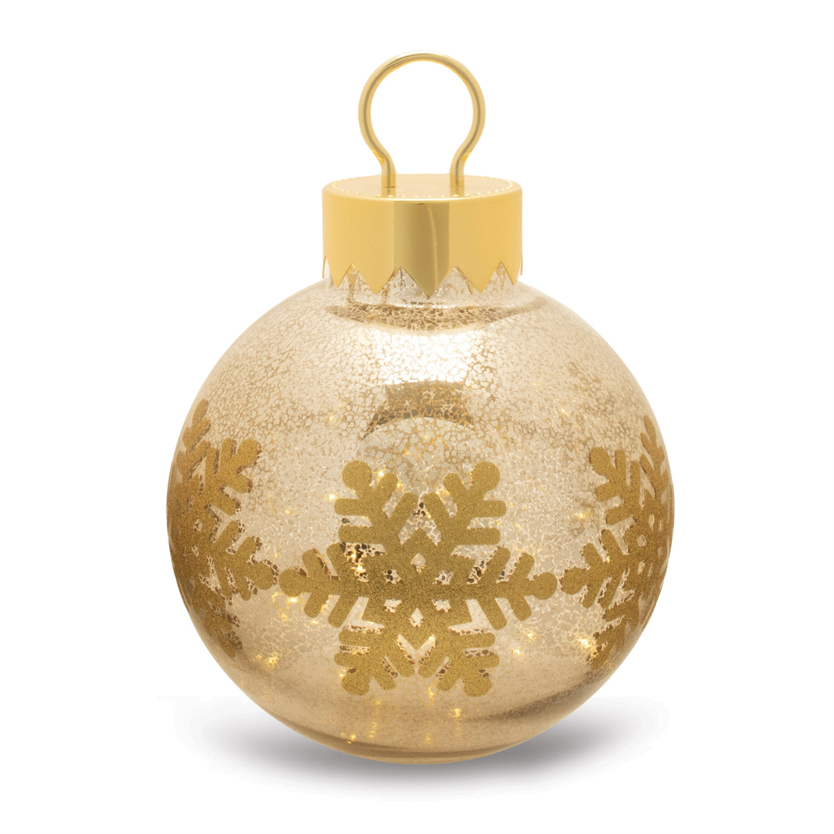Led mercury glass ornament 13"h