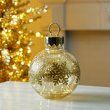 Led mercury glass ornament 13"h