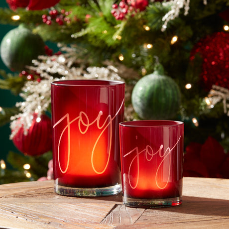 Joy glass votive holder (set of 3)