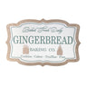 Framed gingerbread bakig sign 15"l