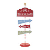 Dog ski resort sign 33.5"h