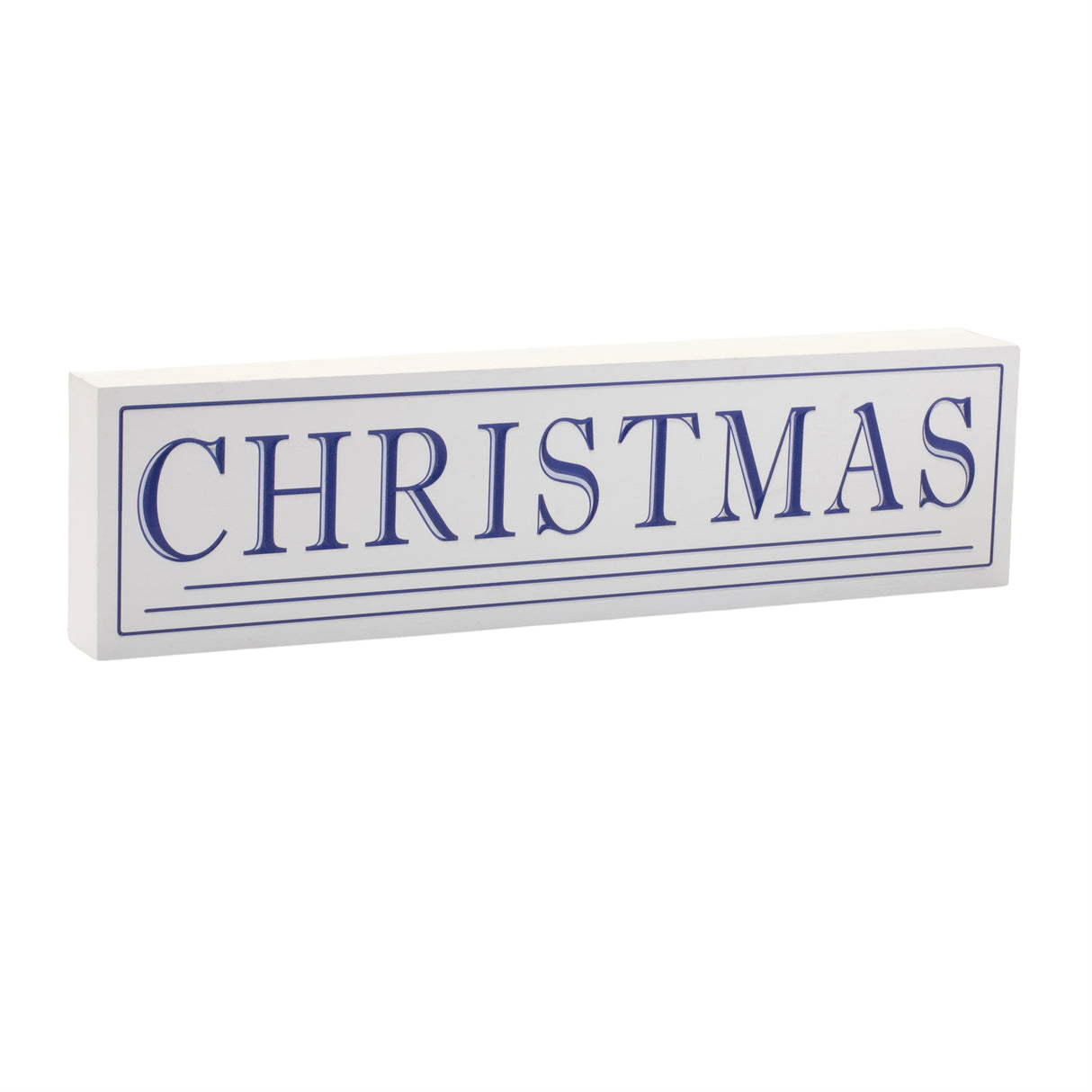 Wood christmas sentiment sign 19.5"l