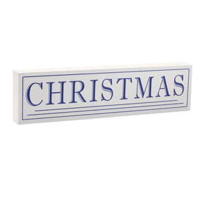 Wood Christmas Sentiment Sign 19.5"L