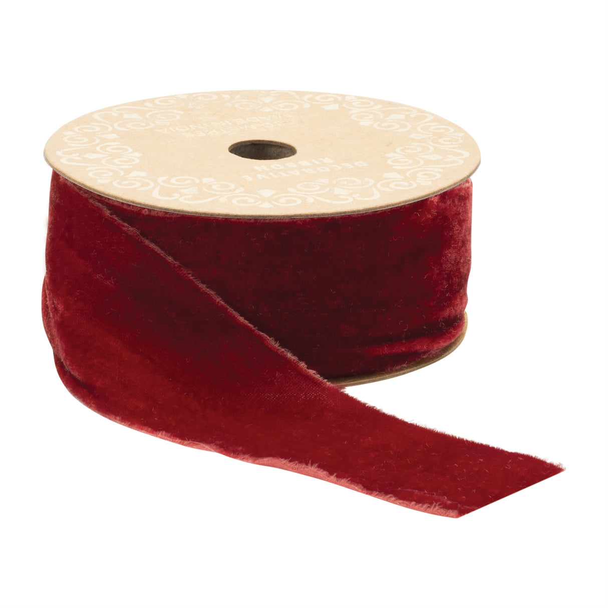 Raw edge velvet ribbon 2" x 10 yds.