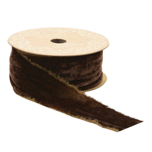 Raw edge velvet ribbon 2" x 10 yds.