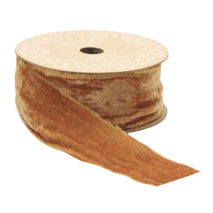 Raw edge velvet ribbon 2" x 10 yds.