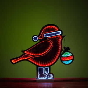 Holiday Cardinal Bird Ekkolight 15.75"H