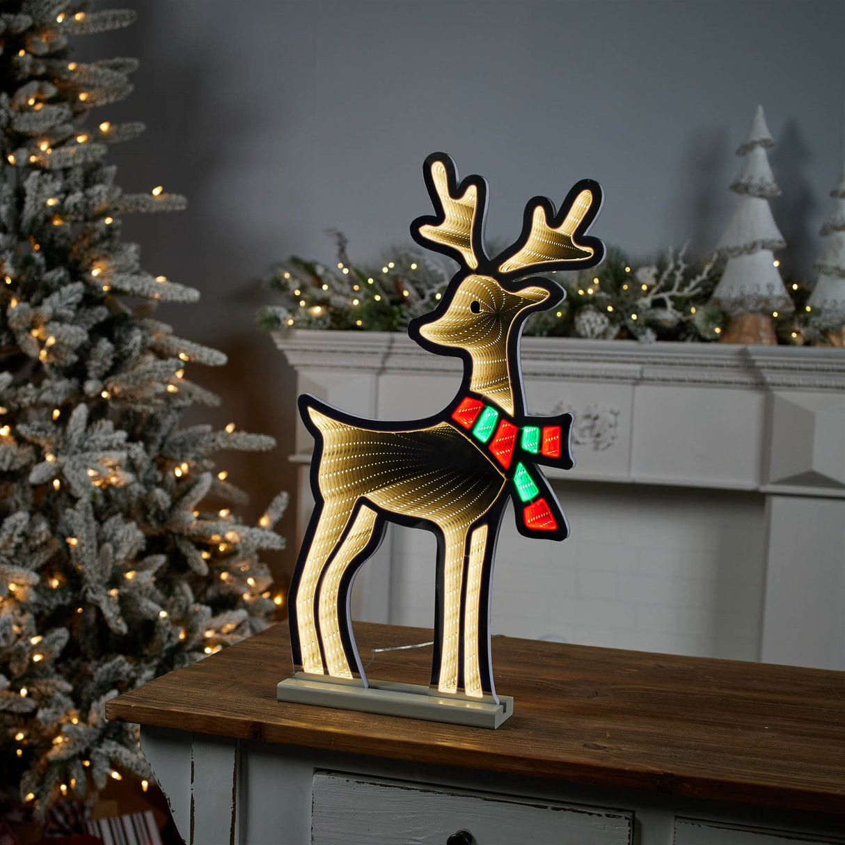 Deer with scarf ekkolight 23.5"h