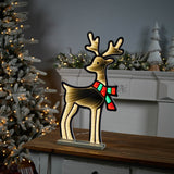 Deer with scarf ekkolight 23.5"h