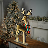 Deer with scarf ekkolight 33"h