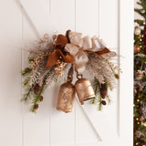 Distressed metal bell ornament (set of 2)