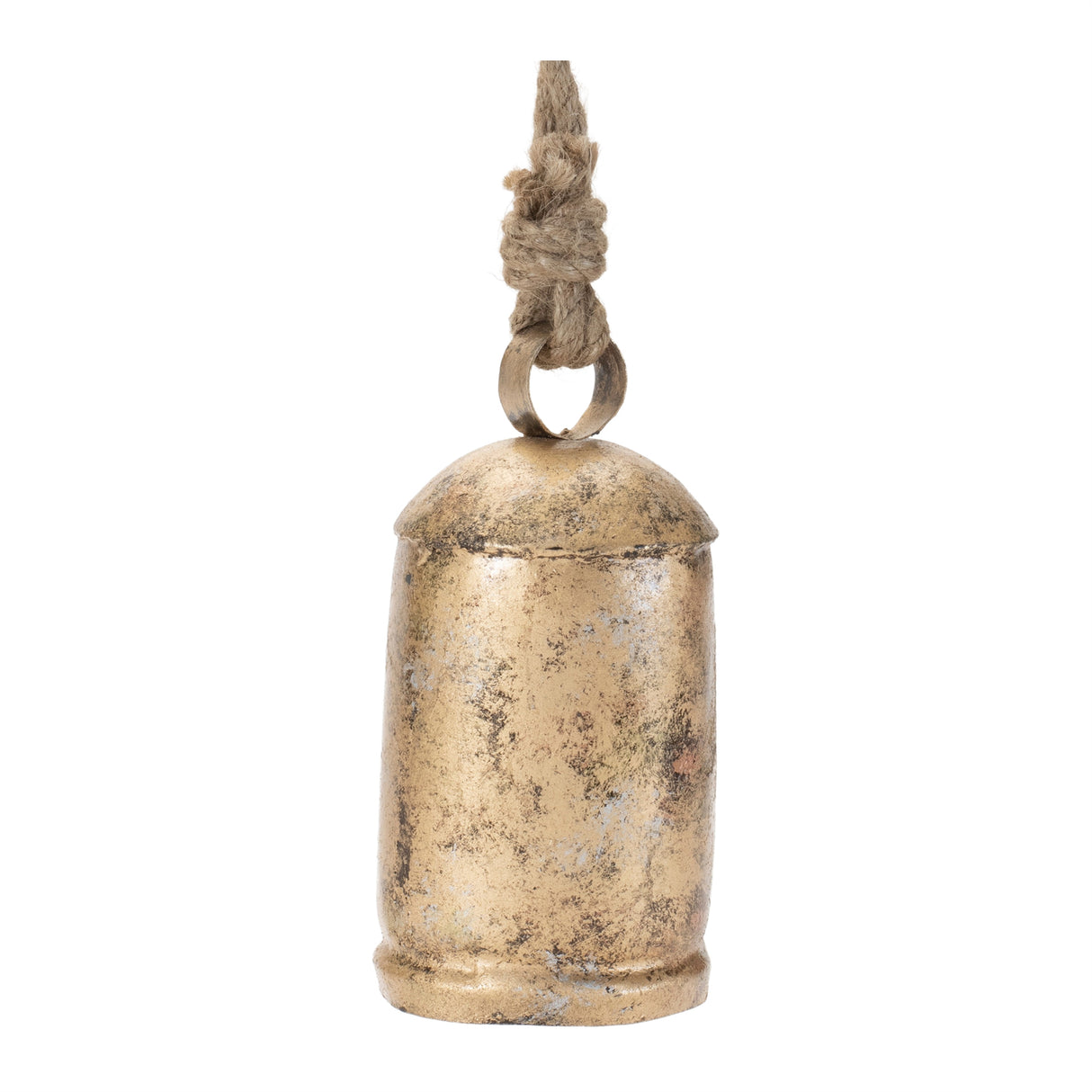 Distressed metal bell ornament (set of 2)
