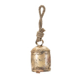 Distressed metal bell ornament (set of 8)