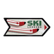 Metal-ski-lessons-sign-(set-of-2)-Christmas-Decor