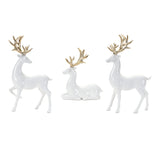 Winter deer figurine (set of 3)