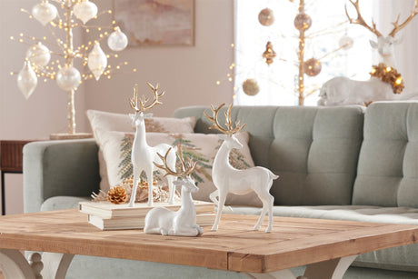 Winter deer figurine (set of 3)