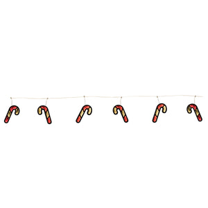 Candy Cane Ekkolight Garland 68"L