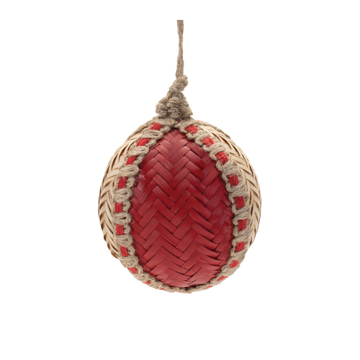 Woven bamboo ornament (set of 4)