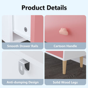 3 Drawer Dresser, Storage Cabinet With Anti Tip Safety