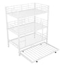 Triple Bunk Bed With Trundle, Heavy Duty Steel Construction