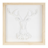 Framed holiday deer and tree artwork (set of 2)