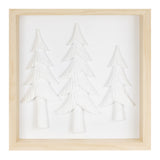 Framed holiday deer and tree artwork (set of 2)
