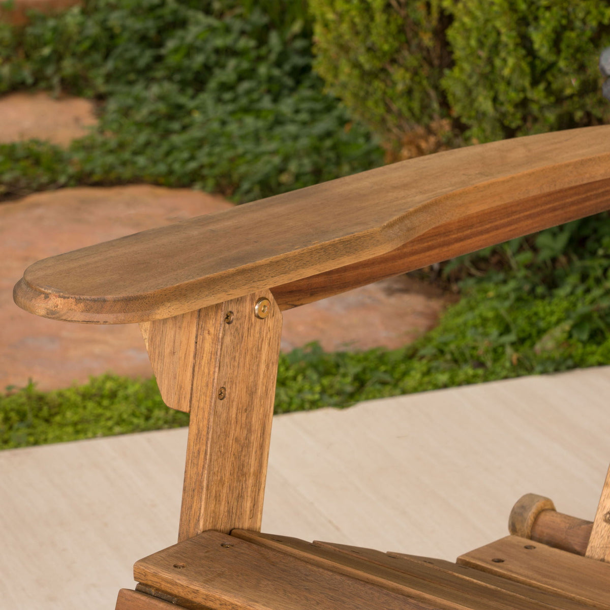 Outdoor Adirondack Rocking Loveseat With Hand Crafted Details