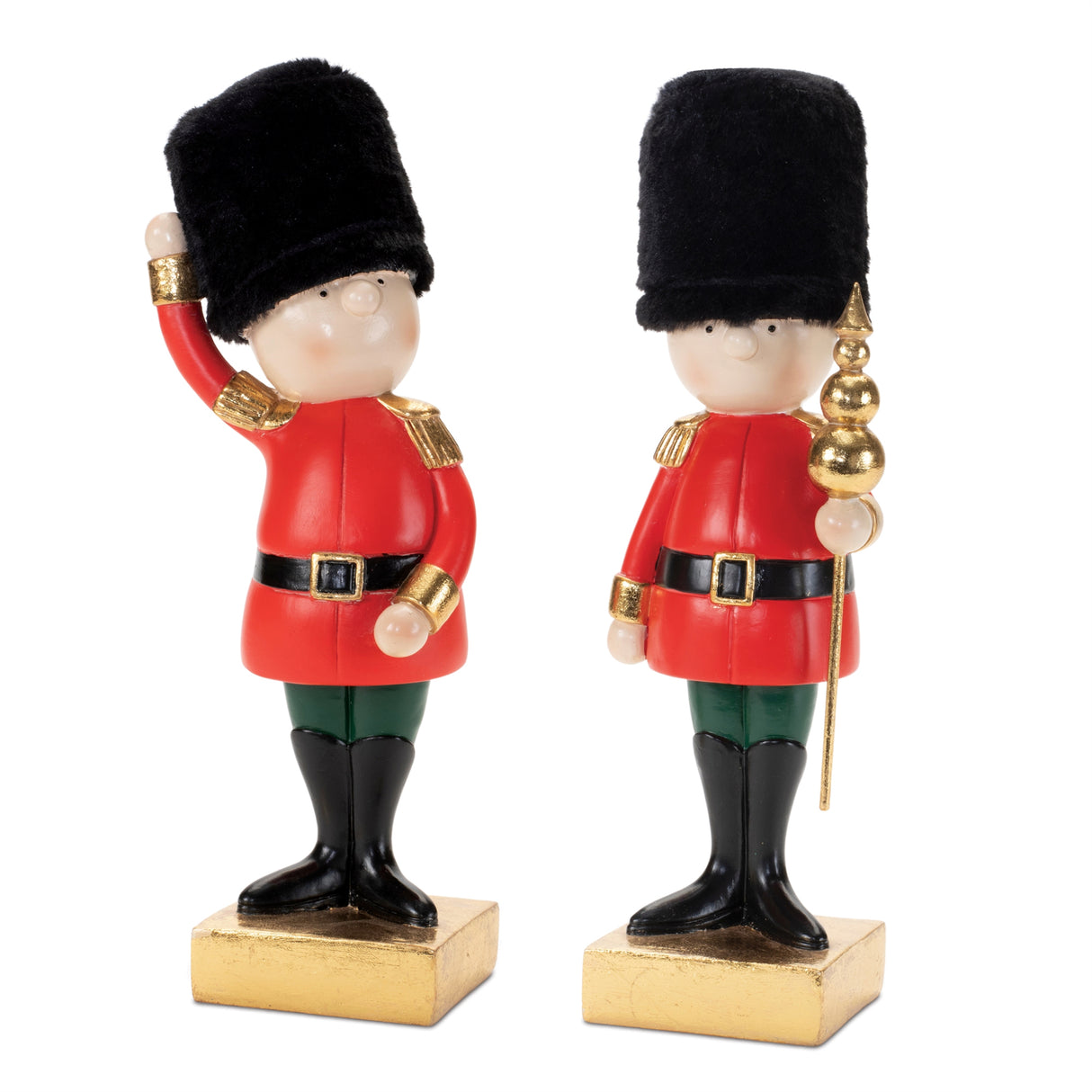 Holiday nutcracker soldier figurine (set of 2)