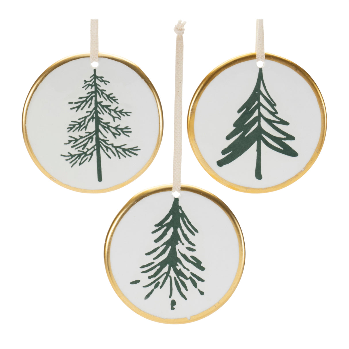 Ceramic-pine-tree-disc-ornament-(set-of-12)-Christmas-Ornaments