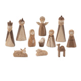 Modern holiday nativity figurines (set of 11)