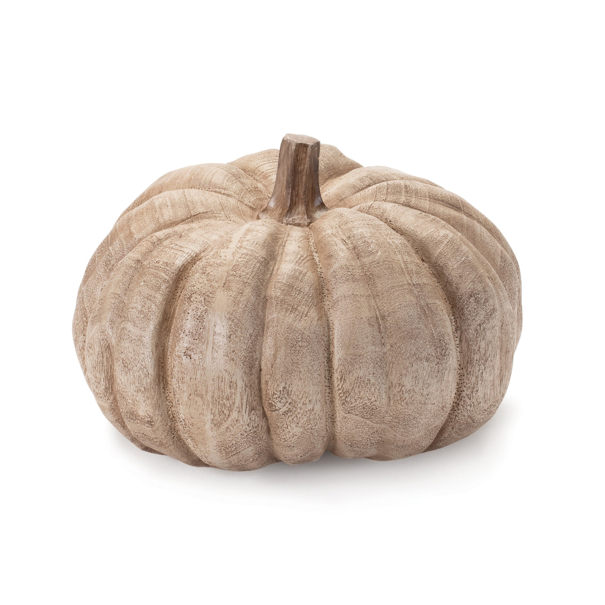 Wood grain design pumpkin décor (set of 2)