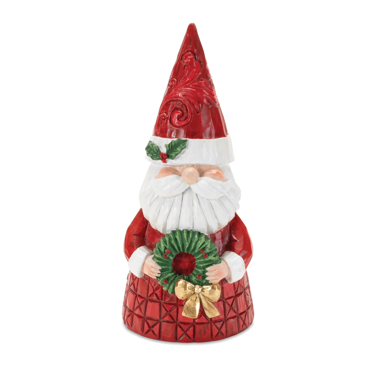 Holiday santa figurine 8.5"h
