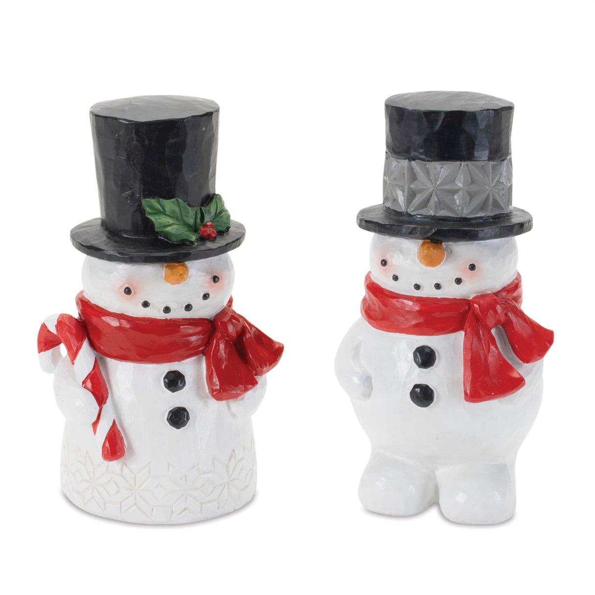 Winter snowman figurine (set of 2)