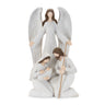 Holy family with angel statue 16"h