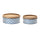Metal-patterned-canister-with-natural-wood-lid-(set-of-2)-Decorative-Objects