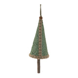 Woven bamboo pine tree ornament (set of 4)