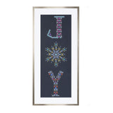 Holiday Jewel "Joy" Print Under Glass 23.5"H