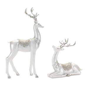 Modern Holiday Reindeer Figurine (Set of 2)