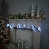 Snowflake ekkolight garland 68"l