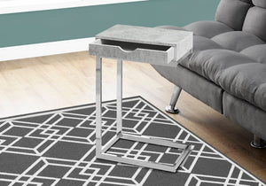 Accent Table, C-Shaped Contemporary Elegant Design