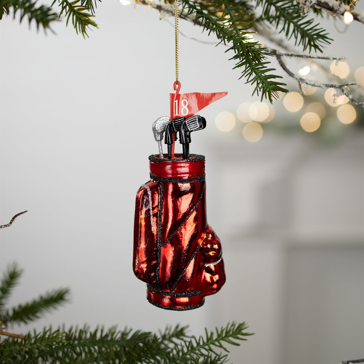 Glass golf bag ornament (set of 12)