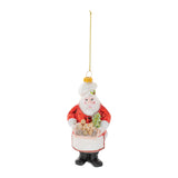Glass baking santa ornament (set of 6)