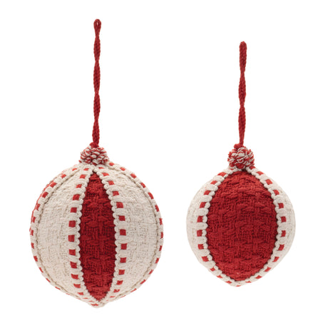 Woven ball ornament (set of 4)
