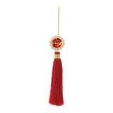 Holiday jewel tassle ornament (set of 6)