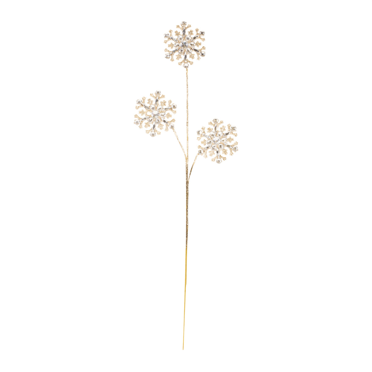 Jeweled snowflake spray (set of 2)